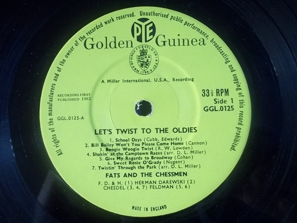Fats And The Chessmen - Let's Twist To The Oldies | Pye Golden Guinea Records (GGL 0125) - 2