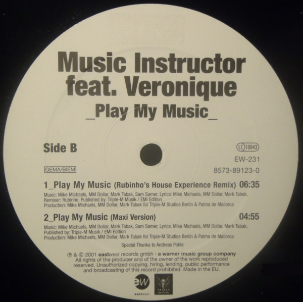 Music Instructor Feat. Veronique - Play My Music | Triple M (8573-89123-0) Music Instructor Feat. Veronique - Play My Music | Triple M (8573-89123-0)