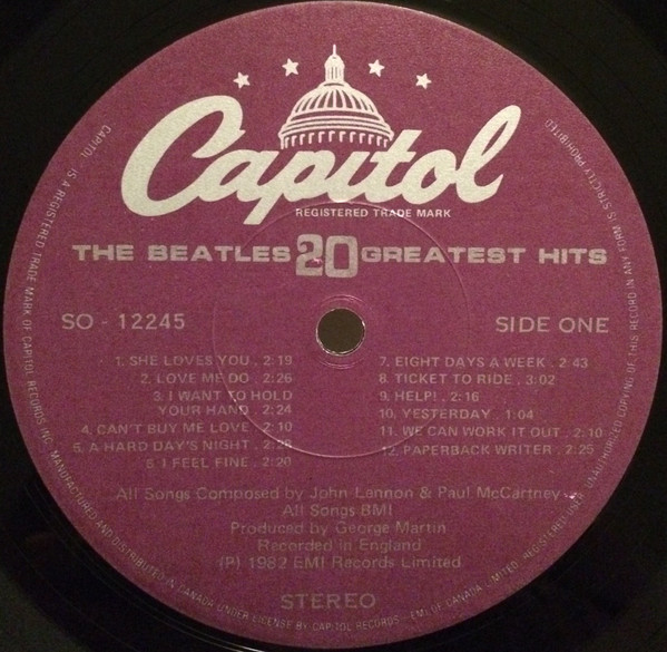 The Beatles - 20 Greatest Hits [Vinyl] | Capitol Records (SO 12245) - 3