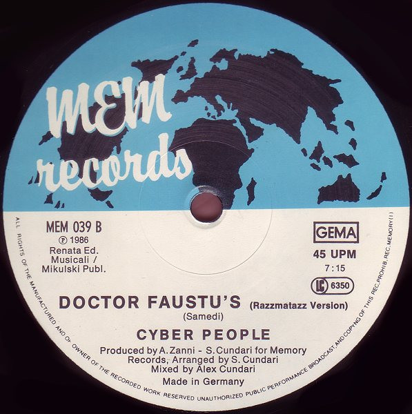 Cyber People - Doctor Faustu's | Memory Records (MEMIX 039) - 4