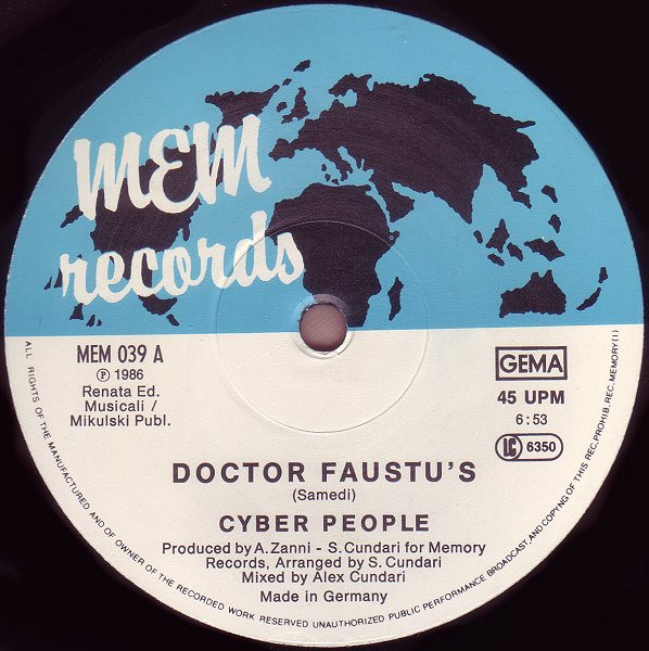 Cyber People - Doctor Faustu's | Memory Records (MEMIX 039) - 3