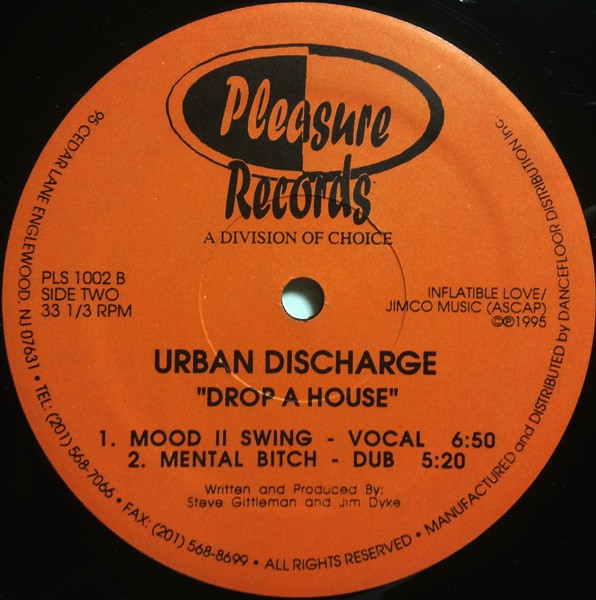Urban Discharge - Drop A House | Pleasure Records (PLS 1002) - 3