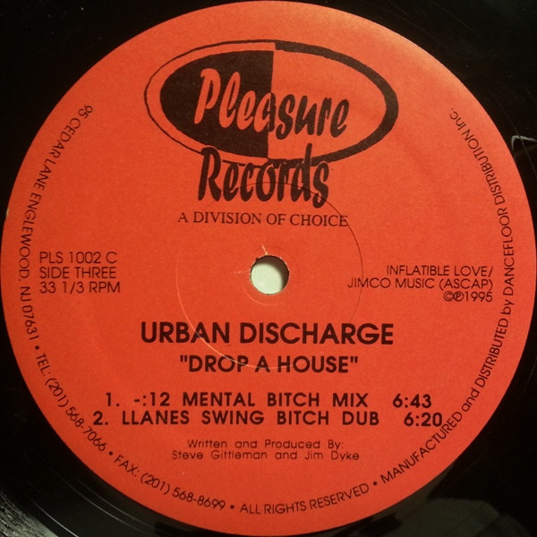 Urban Discharge - Drop A House | Pleasure Records (PLS 1002) - 4