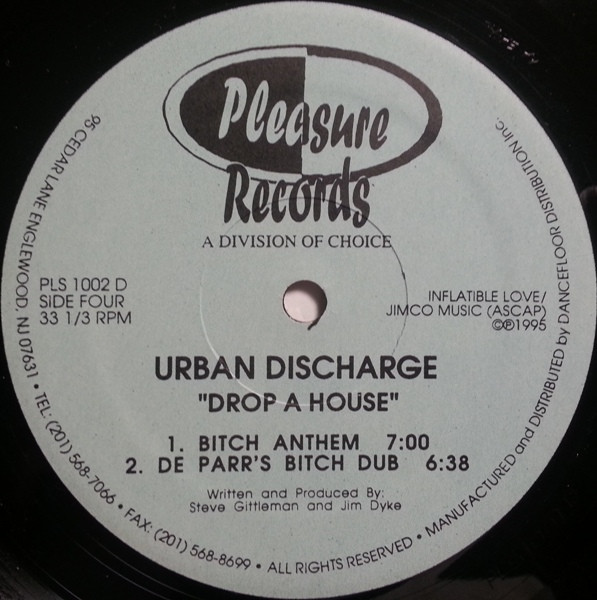 Urban Discharge - Drop A House | Pleasure Records (PLS 1002) - 5