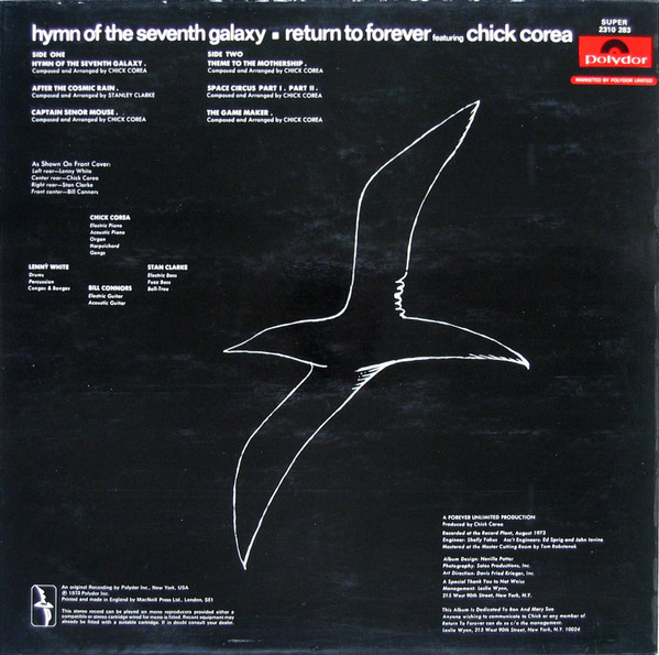 Return To Forever Featuring Chick Corea - Hymn Of The Seventh Galaxy | Polydor (2310 283) - 2 Return To Forever Featuring Chick Corea - Hymn Of The Seventh Galaxy | Polydor (2310 283) - 2