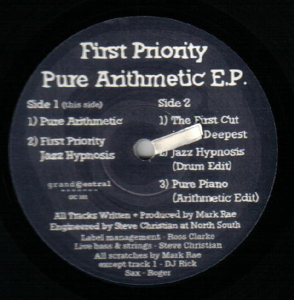 First Priority - Pure Arithmetic E.P. | Grand Central Records (GC 101)