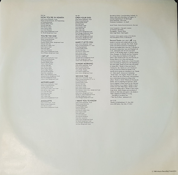 Julian Lennon - Mr. Jordan | Atlantic (78 19281) - 4