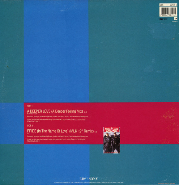 Clivillés & Cole - A Deeper Love (A Deeper Feeling Mix) | CBS/Sony (COL 657849 6) - 2 Clivillés & Cole - A Deeper Love (A Deeper Feeling Mix) | CBS/Sony (COL 657849 6) - 2