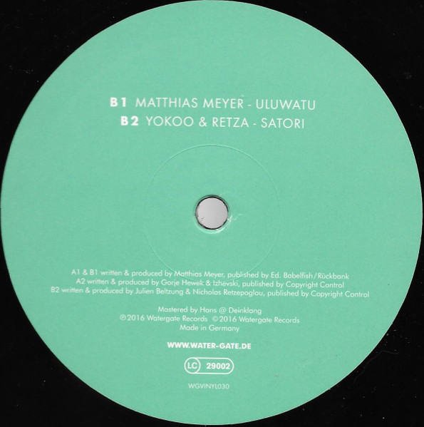 Matthias Meyer - Watergate 20 EP | Watergate Records (WGVINYL030) - 3 Matthias Meyer - Watergate 20 EP | Watergate Records (WGVINYL030) - 3