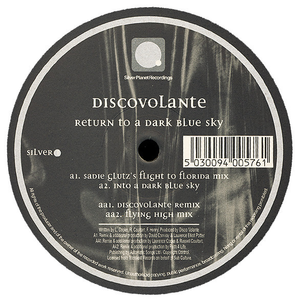 Disco Volante - Return To A Dark Blue Sky | Silver Planet Recordings (SILVER 1) - main Disco Volante - Return To A Dark Blue Sky | Silver Planet Recordings (SILVER 1) - main