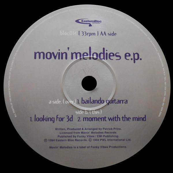 Movin' Melodies - Movin' Melodies E.P. | Eastern Bloc Records (BLOC014) - 2