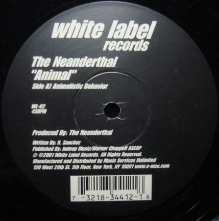 The Neanderthal - Animal | White Label Records (WL 02)