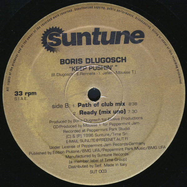 Boris Dlugosch - Keep Pushin' | Suntune (SUT 003) - 2 Boris Dlugosch - Keep Pushin' | Suntune (SUT 003) - 2