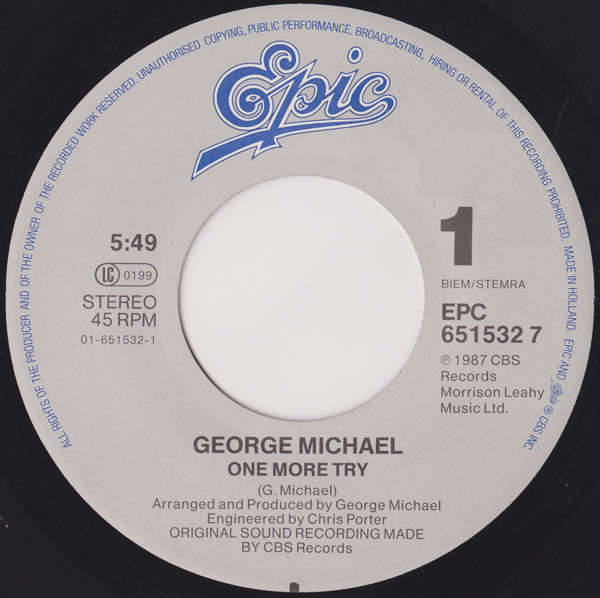 George Michael - One More Try | Epic (EPC 651532 7) - 4