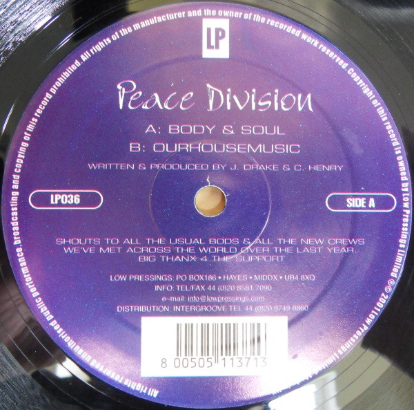 Peace Division - Body & Soul | Low Pressings (LP036)