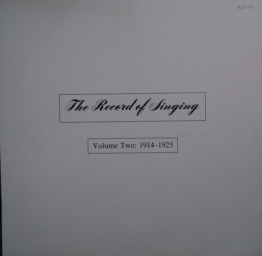 Various - The Record Of Singing - Volume Two: 1914 - 1925 | His Master's Voice (RLS 743) - 4