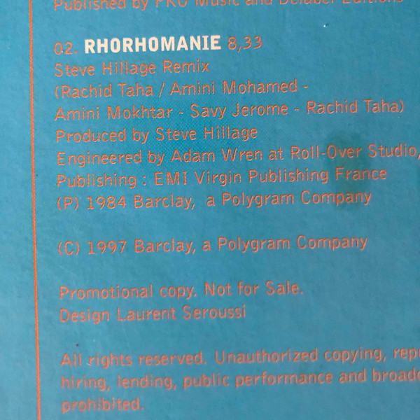 Rachid Taha - Ya Rayah | Barclay (2779) - 2