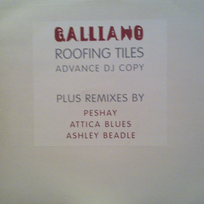 Galliano - Roofing Tiles (Advance DJ Copy) | Talkin' Loud (TLDJ 46) Galliano - Roofing Tiles (Advance DJ Copy) | Talkin' Loud (TLDJ 46)