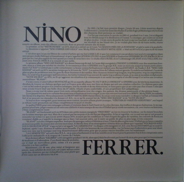 Nino Ferrer - De 1974 à 1982 | WEA Filipacchi Music (none) - 3