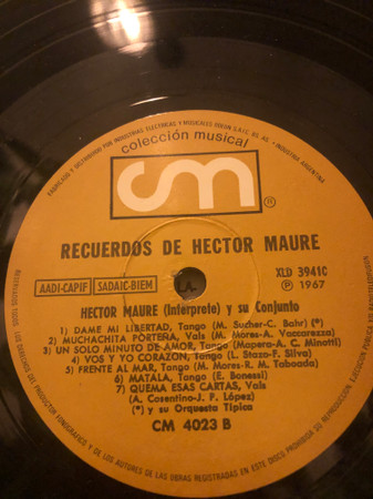 Héctor Mauré - Recuerdos De | Coleccion Musical (XLD 39409) - 4