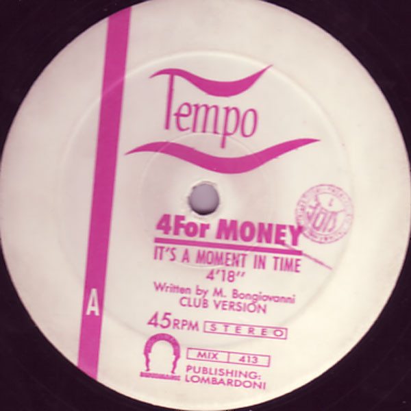 4 For Money - It's A Moment In Time | Discomagic Records (MIX 413) - 3