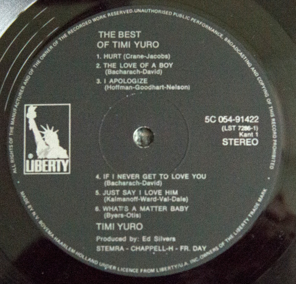Timi Yuro - The Best Of Timi Yuro | Liberty (5C 054-91422) - 3 Timi Yuro - The Best Of Timi Yuro | Liberty (5C 054-91422) - 3