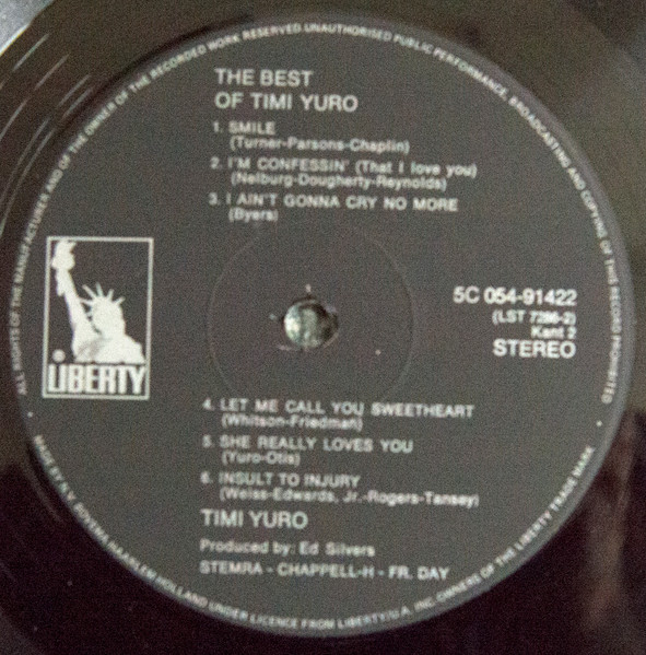 Timi Yuro - The Best Of Timi Yuro | Liberty (5C 054-91422) - 4 Timi Yuro - The Best Of Timi Yuro | Liberty (5C 054-91422) - 4
