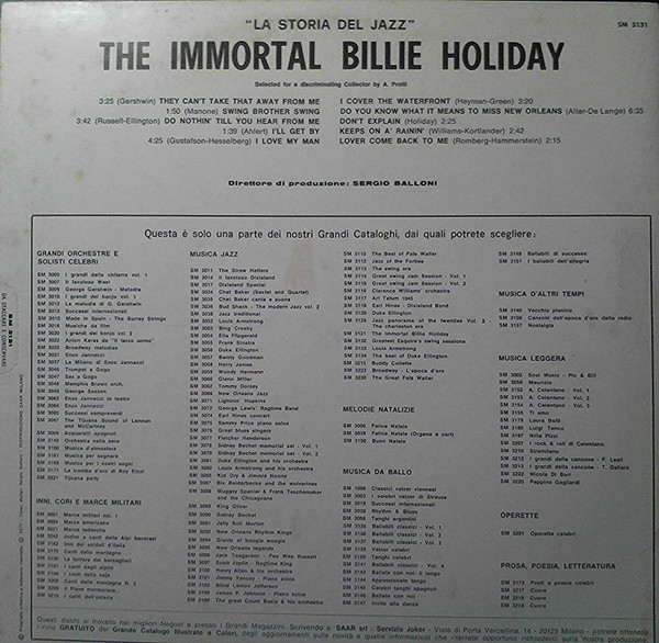 Billie Holiday - The Immortal Billie Holiday | Joker (SM 3131) - 2