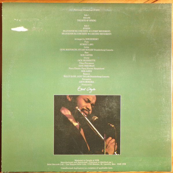Hubert Laws - The Rite Of Spring [Vinyl] | CTI Records (CTI 8020) - 2