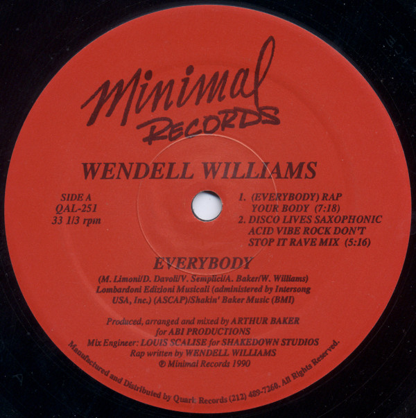 Wendell Williams - Everybody | Minimal Records (QAL-251)