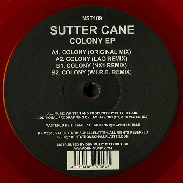 Sutter Cane - Colony EP | Nachtstrom Schallplatten (NST109)