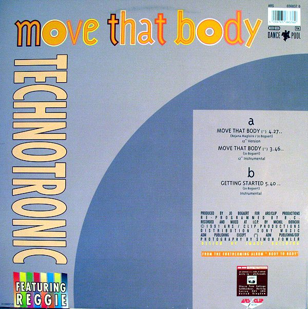Technotronic Featuring Reggie - Move That Body | ARS/Clip Records (656837 6) - 3 Technotronic Featuring Reggie - Move That Body | ARS/Clip Records (656837 6) - 3