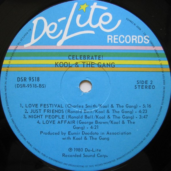 Kool & The Gang - Celebrate! | De-Lite Records (DSR 9518) - 4 Kool & The Gang - Celebrate! | De-Lite Records (DSR 9518) - 4