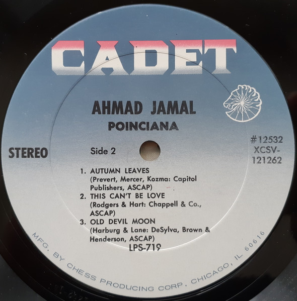 Ahmad Jamal - Poinciana | Cadet (LPS-719 ; #12531 XCSV-121261) - 4