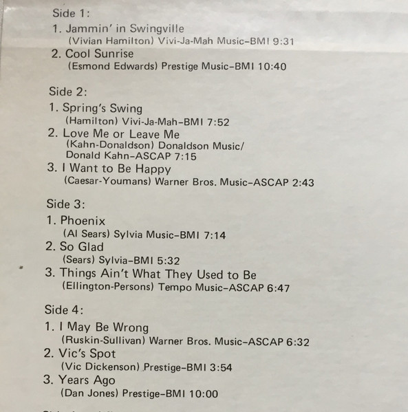 Coleman Hawkins And Pee Wee Russell - Jam Session In Swingville | Prestige (P-24051) - 2