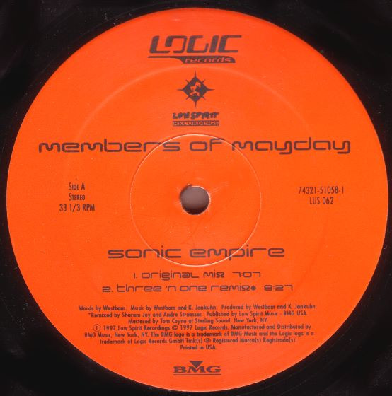 Members Of Mayday - Sonic Empire | Logic Records (LUS 062) - 2