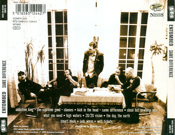Entombed - Same Difference | Music For Nations (CDMFN 244) - 2
