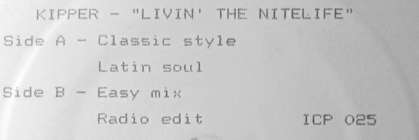 Kipper - Livin' The Nitelife | Irma CasaDiPrimordine (ICP 025)