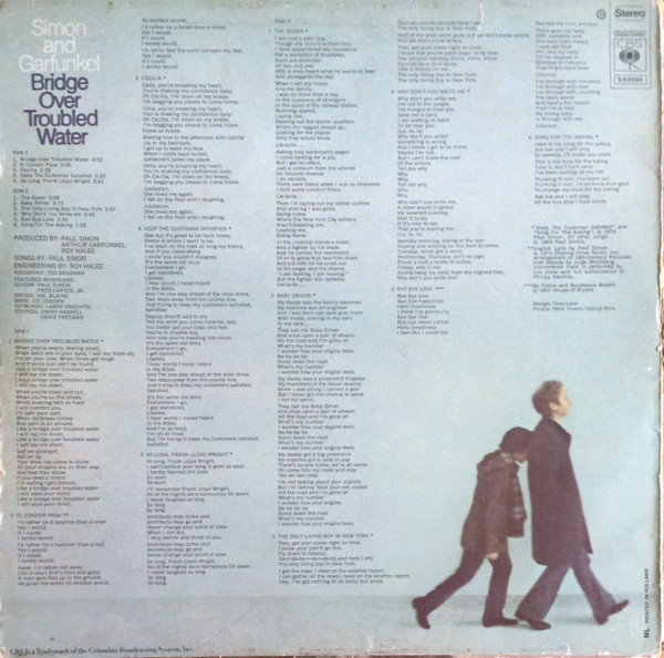 Simon & Garfunkel - Bridge Over Troubled Water | CBS (S 63699) - 2