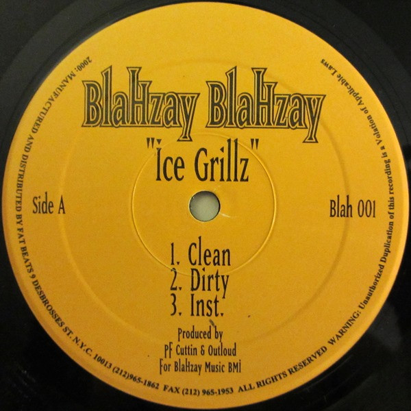Blahzay Blahzay - Buzy Blahzay / Ice Grillz | Fat Beats (Blah 001) - 2