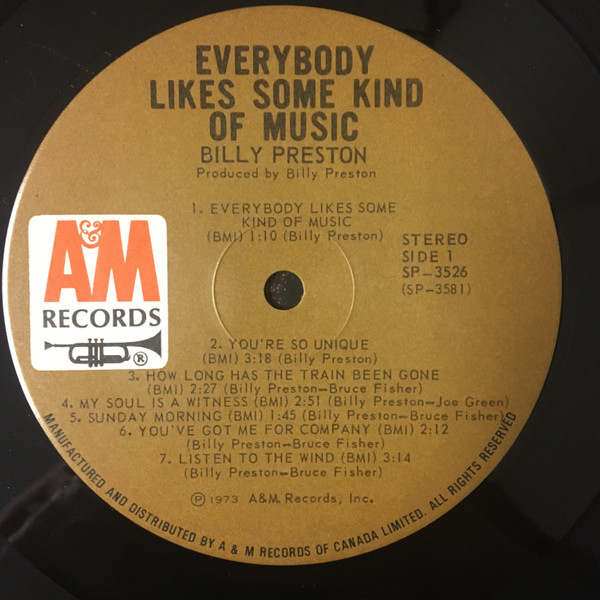 Billy Preston - Everybody Likes Some Kind Of Music [Vinyl] | A&M Records (SP-3526) - 4