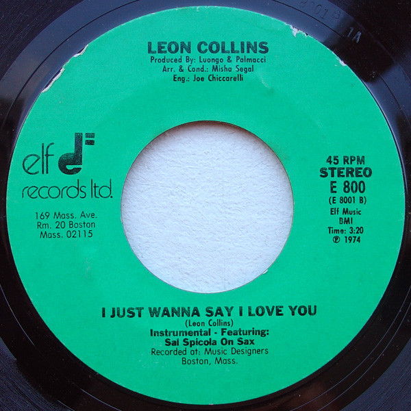 Leon Collins - I Just Wanna Say I Love You | Elf Records Ltd. (E 800) - 2 Leon Collins - I Just Wanna Say I Love You | Elf Records Ltd. (E 800) - 2
