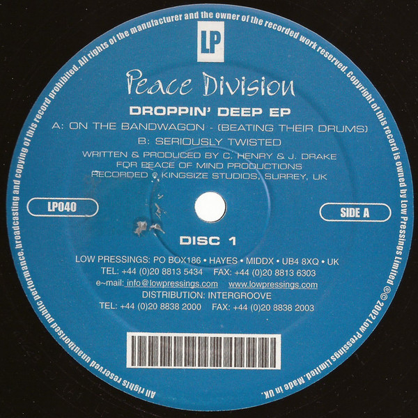 Peace Division - Droppin' Deep EP | Low Pressings (LP040)