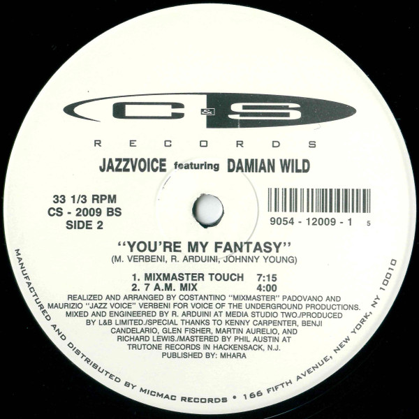 Jazzvoice Featuring Damian Wild - You're My Fantasy | C & S Records (CS - 2009)