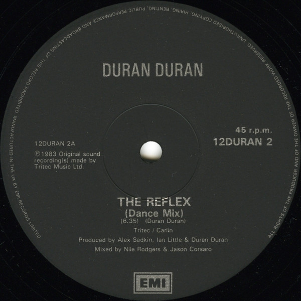 Duran Duran - The Reflex (Dance Mix) | EMI (12DURAN 2) - 3