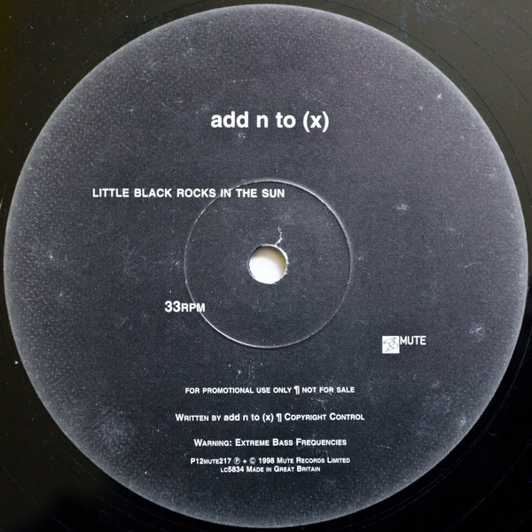 Add N To - Little Black Rocks In The Sun | Mute (P12MUTE217)