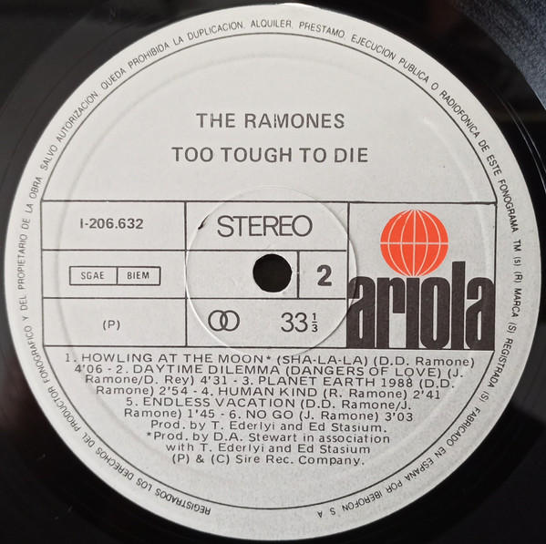 Ramones - Too Tough To Die | Sire (I-206.632) - 3