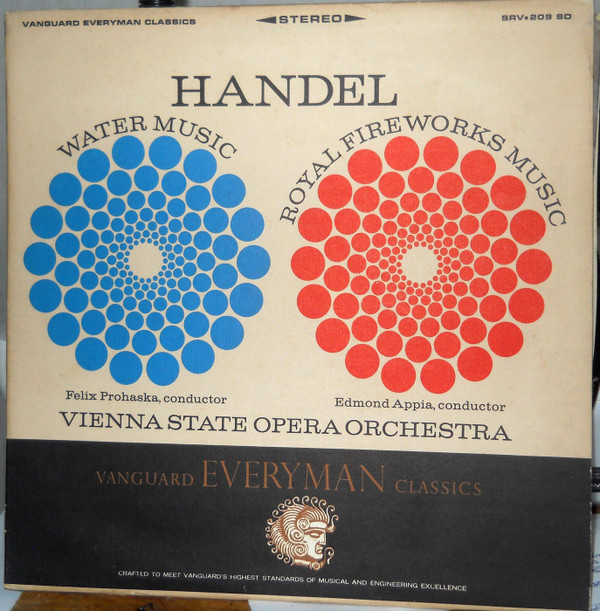 Handel , Vienna State Opera Orchestra - Royal Fireworks Music / Water Music | Vanguard (SRV-209SD) - main
