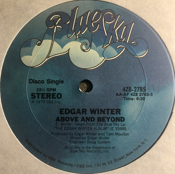 Edgar Winter - Above And Beyond | Blue Sky (4Z8-2785) - main