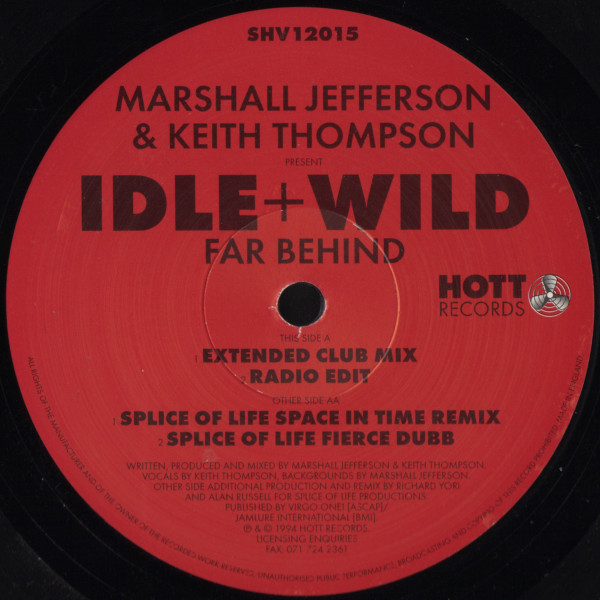 Marshall Jefferson & Keith Thompson & Idle + Wild - Far Behind | Hott Records (SHV12015) - 3 Marshall Jefferson & Keith Thompson & Idle + Wild - Far Behind | Hott Records (SHV12015) - 3